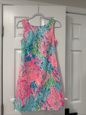 Lilly Pulitzer Lets Cha Cha Coral, Aqua & Lime Printed Sleeveless Dress